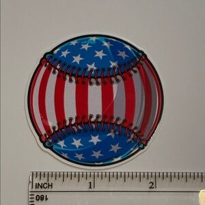 10/$10 Patriotic Baseball Vinyl Sticker Waterproof-Water Bottle Skateboard Phone